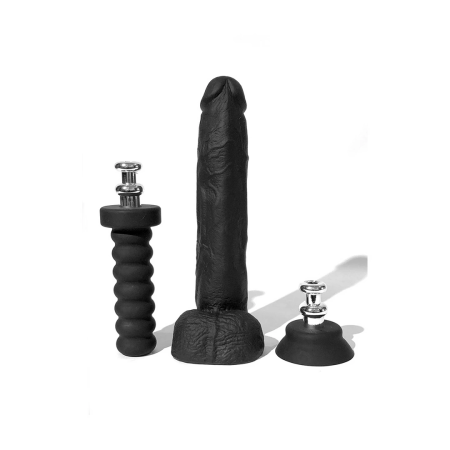 XR Brands Master Series Aron Ridge Silicone Intimate Model 25.5cm Black