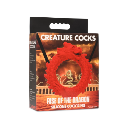 Blush Novelties Rise of the Dragon Silicone Ring Red - Flexible Design