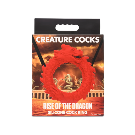 Blush Novelties Rise of the Dragon Silicone Ring Red - Flexible Design