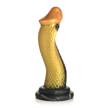 XR Brands Golden Snake Silicone Intimate Toy Gold-Black Large