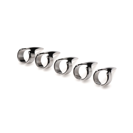 XR Brands Clawed Sensation Rings Set Stainless Steel 5 pcs Adjustable