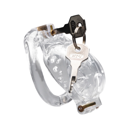 XR Brands Double Lockdown Adjustable Locking System Chastity Cage Black