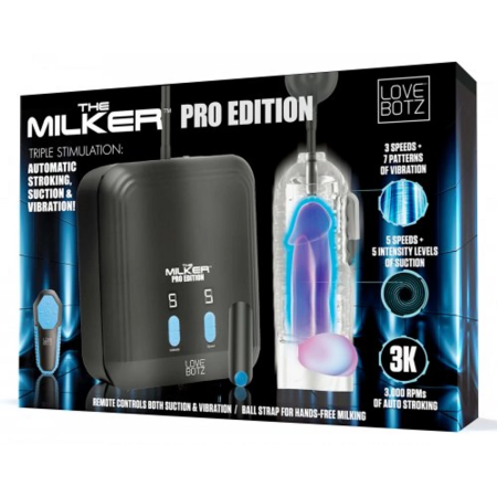 XR Brands The Milker Pro Edition Automatic Suction Device Black