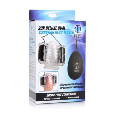 XR Brands Master Series Dual Vibrating Silicone Intimate Head Massager