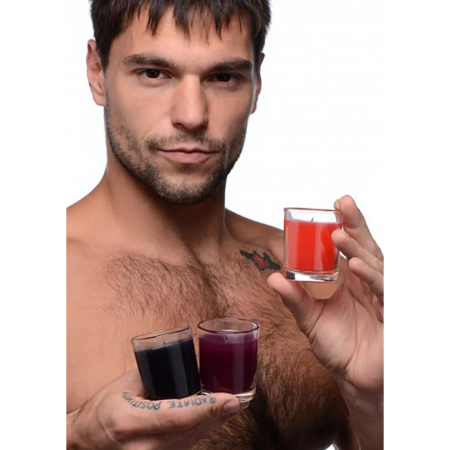 XR Brands Flame Drippers Sensation Candle Set 3-Pack Low Melting Point