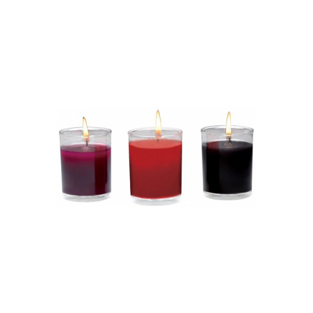 XR Brands Flame Drippers Sensation Candle Set 3-Pack Low Melting Point
