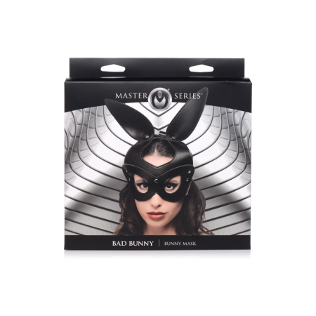 Bad Bunny Vegan Rabbit Mask with Adjustable Straps - Black, Unisex