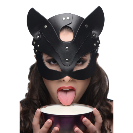XR Brands Naughty Kitty Vegan Cat Mask Adjustable Black