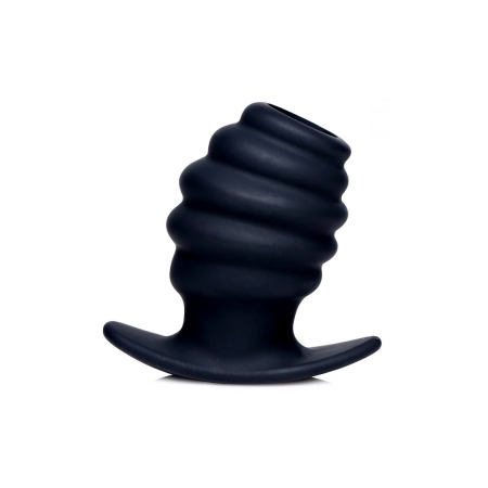 HIVE Small Silicone Tunnel Plug - Ribbed, Hollow, Anatomical Shape