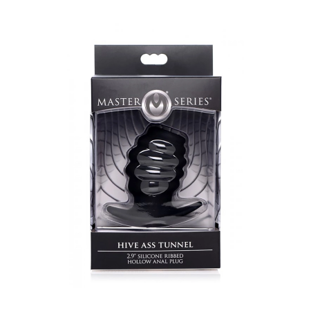 HIVE Small Silicone Tunnel Plug - Ribbed, Hollow, Anatomical Shape