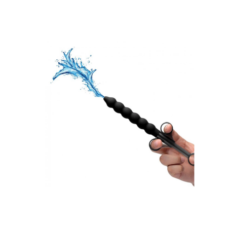 CleanStream XL Silicone Lubricant Applicator with Beaded Shaft, Black