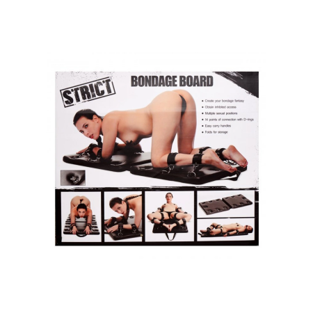 Master Series Bondage Board Portable Restraint System Black Foldable