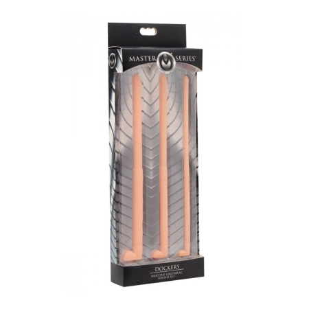 Dockers Silicone Urethral Dilator Set - Flexible Textured 3-Piece Kit