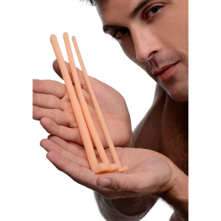 Dockers Silicone Urethral Dilator Set - Flexible Textured 3-Piece Kit