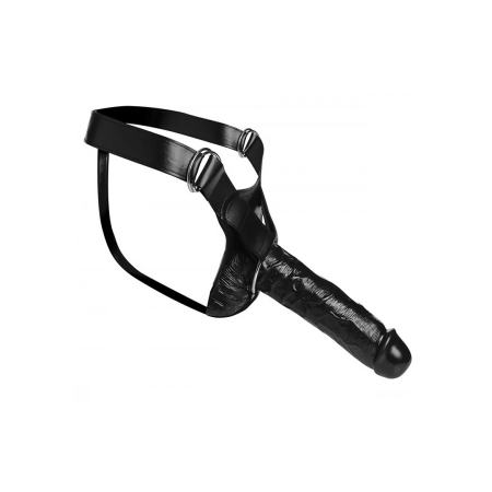 XR Brands Infiltrator Hollow Strap-On Adjustable Harness Black 848518026453