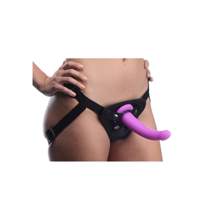 Navigator Silicone Curved Model with Adjustable Harness, Purple, 18 cm