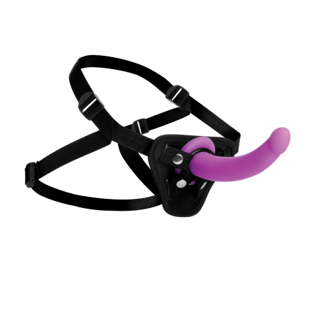 Navigator Silicone Curved Model with Adjustable Harness, Purple, 18 cm