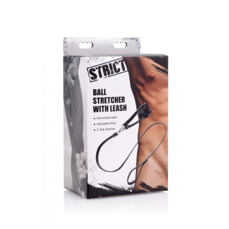 STRICT Adjustable Ball Stretcher with Leash System, Black, Universal Size