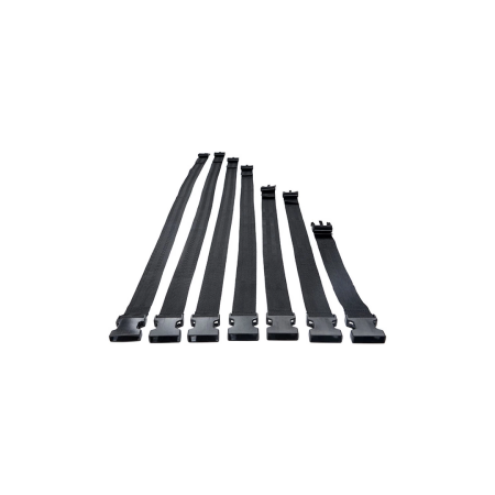 XR Brands Subdued Full Body Adjustable Restraint Belt Set Black Nylon