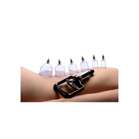Sukshen Cupping Set 6-Piece - Adjustable Vacuum Therapy System ABS Clear