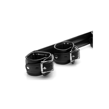 XR Brands Strict Adjustable Spreader Bar System, Black, PU Leather