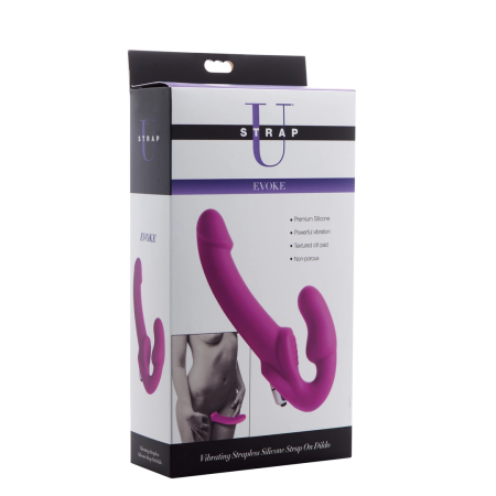 Evoke Strapless Vibrating Silicone Intimate Device Purple