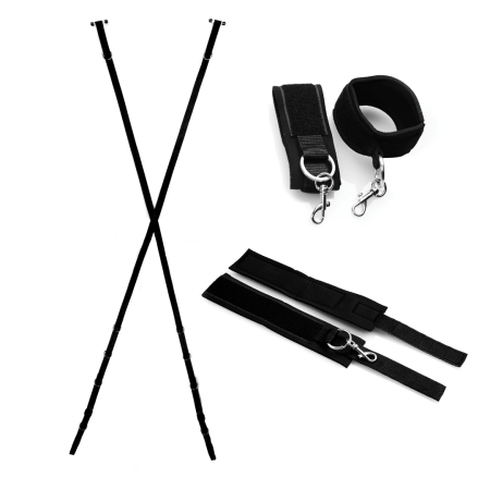 XR Brands Subtrap Adjustable Over-the-Door Restraint Set Black