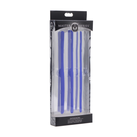 XR Brands Invasion Silicone Urethral Sounding Rod Set, Flexible, 8 pcs