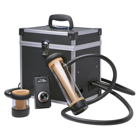 LoveBotz The Milker Automatic Suction Machine with Dual Cylinders, Black