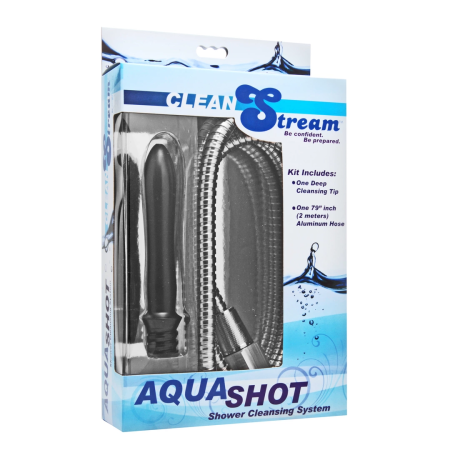 Aqua Shot Intimate Cleansing System with 79-Inch Hose - Black