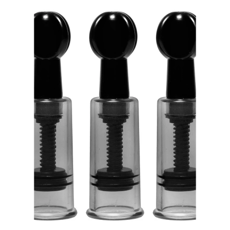 Fusion Triple Suction Cups Black Set - Adjustable Intimate System