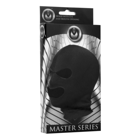XR Brands Spandex Face Mask with Eye and Mouth Openings - Black Universal Fit