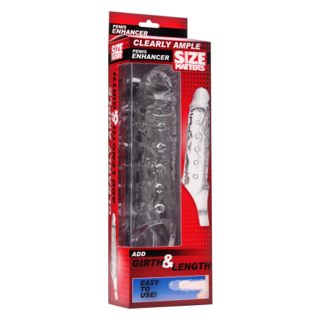 XR Brands Clearly Ample Intimate Extension Sleeve Transparent 16 cm