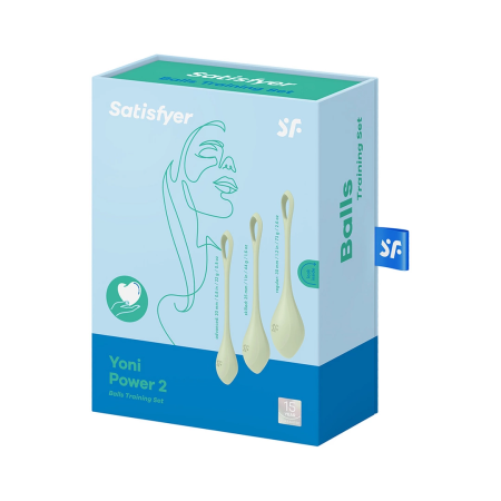 Satisfyer  Yoni Power 2 Pelvic Floor Training Set, Silicone, Green