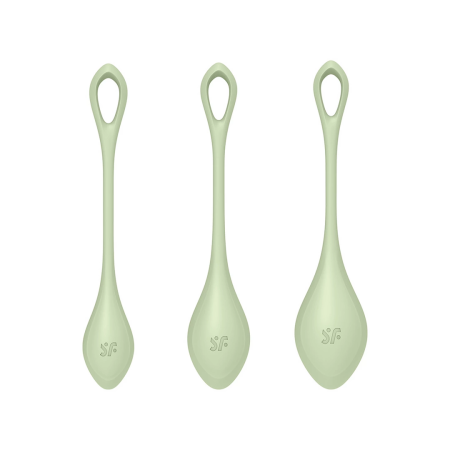 Satisfyer  Yoni Power 2 Pelvic Floor Training Set, Silicone, Green