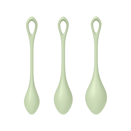 Satisfyer  Yoni Power 2 Pelvic Floor Training Set, Silicone, Green