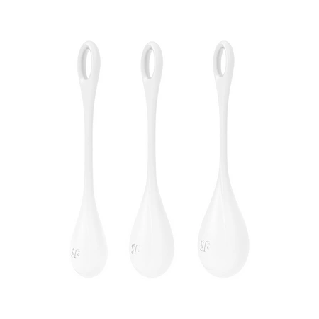 Fun Factory Yoni Power 1 Kegel Ball Set - Pelvic Floor Trainer, White/Red
