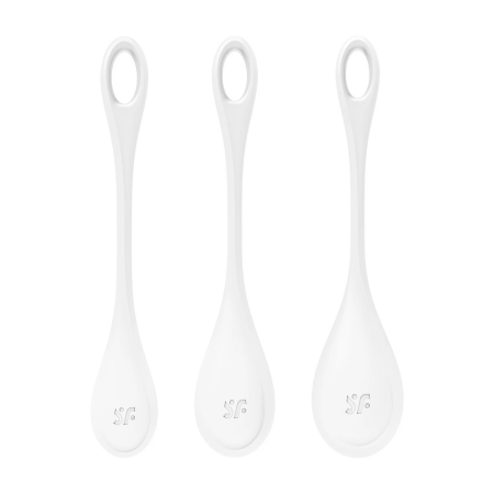 Fun Factory Yoni Power 1 Kegel Ball Set - Pelvic Floor Trainer, White/Red