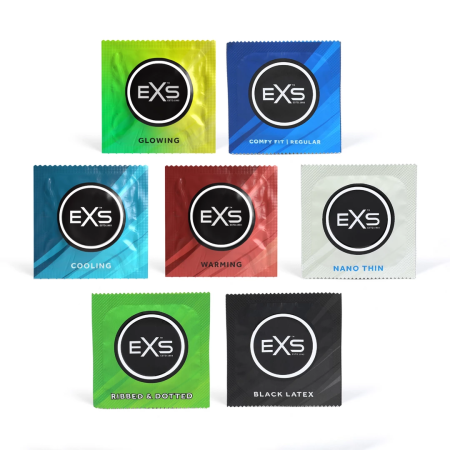 EXS Variety Pack 2 - 48 Premium Latex Condoms Assorted Types