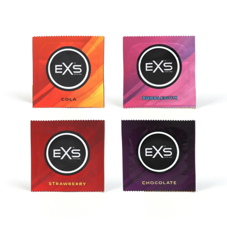 EXS Mixed Flavours Latex Condoms 48-Pack - Variety Aromatic Selection