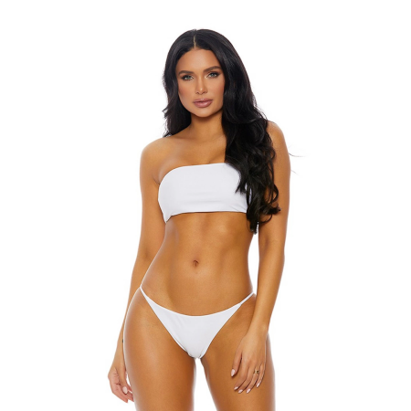 Forplay San Luis Bandeau Bikini Set with String Bottom, Size M