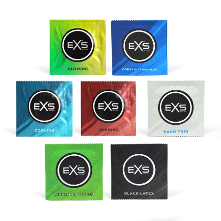 EXS Variety Pack 1 42pcs - Latex Assorted Flavored & Textured Condoms