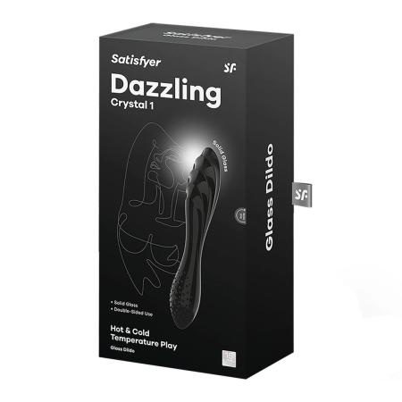 Dazzling Crystal 1 by Dream Toys - Black Glass Artistic Pleasure Tool