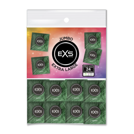 EXS Jumbo Pack 24 Extra Large Anatomical Condoms 69mm