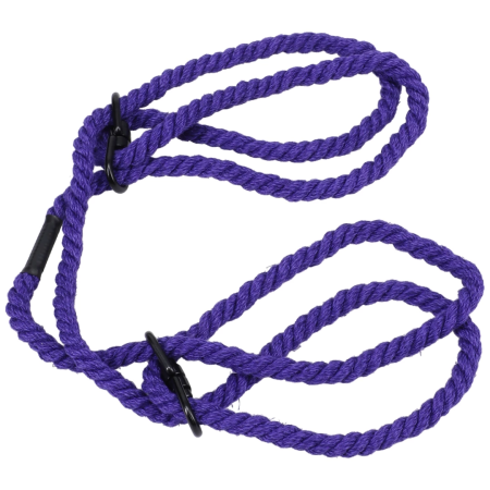 Restrain Bind Tie Hemp Cuffs 6mm Adjustable Purple - Wrist or Ankle
