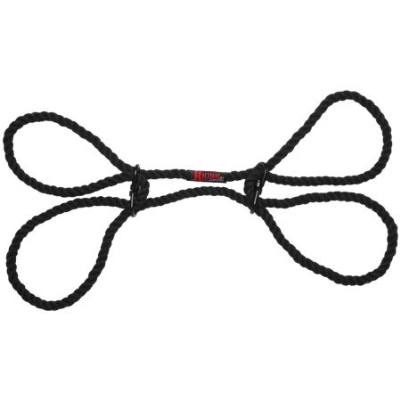 Restrain Bind Tie 6mm Hemp Cuffs Black - Adjustable Wrist or Ankle Model