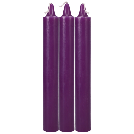 Doc Johnson Japanese Drip Candles Purple 3-Pack - Body-Safe Wax