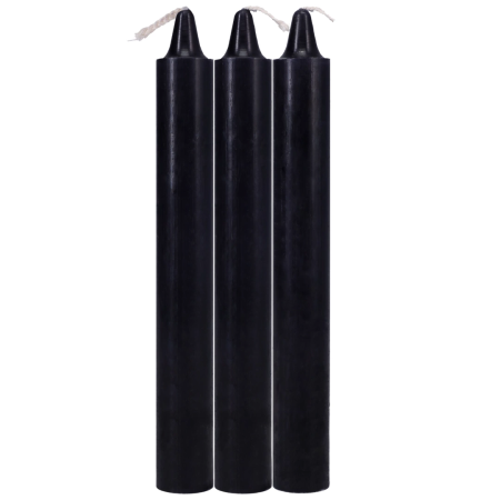 Doc Johnson Japanese Drip Candles Black 3-Pack Decorative Set