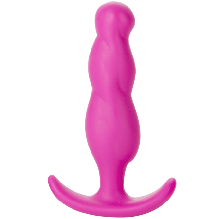 Doc Johnson Naughty 3 Silicone Plug Medium Pink Ergonomic Design