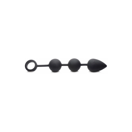 XR Brands Weighted Silicone Anal Beads with Retrieval Loop, Large Size